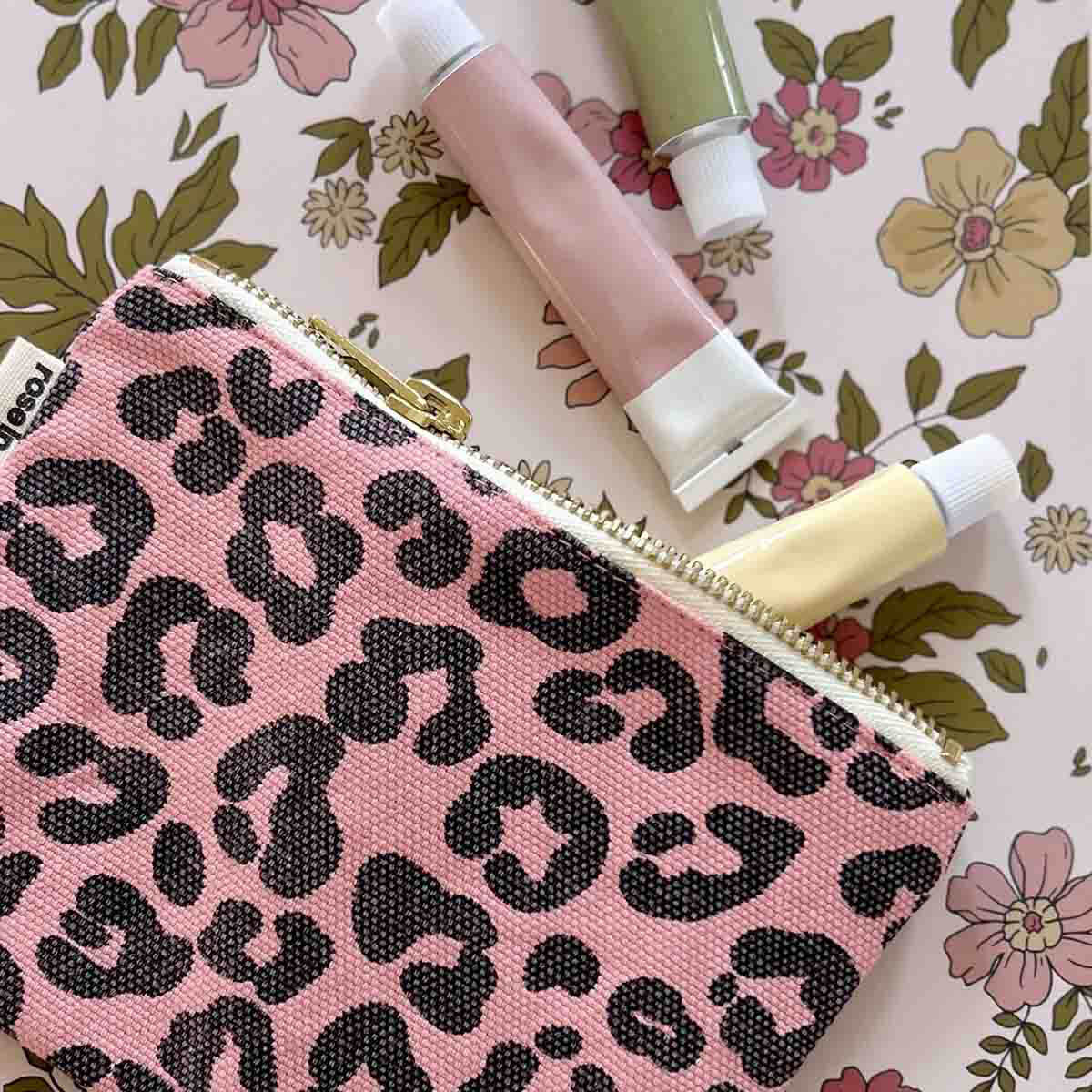 Marie Purse in Graou Leopard Strawberry by Rose in April
