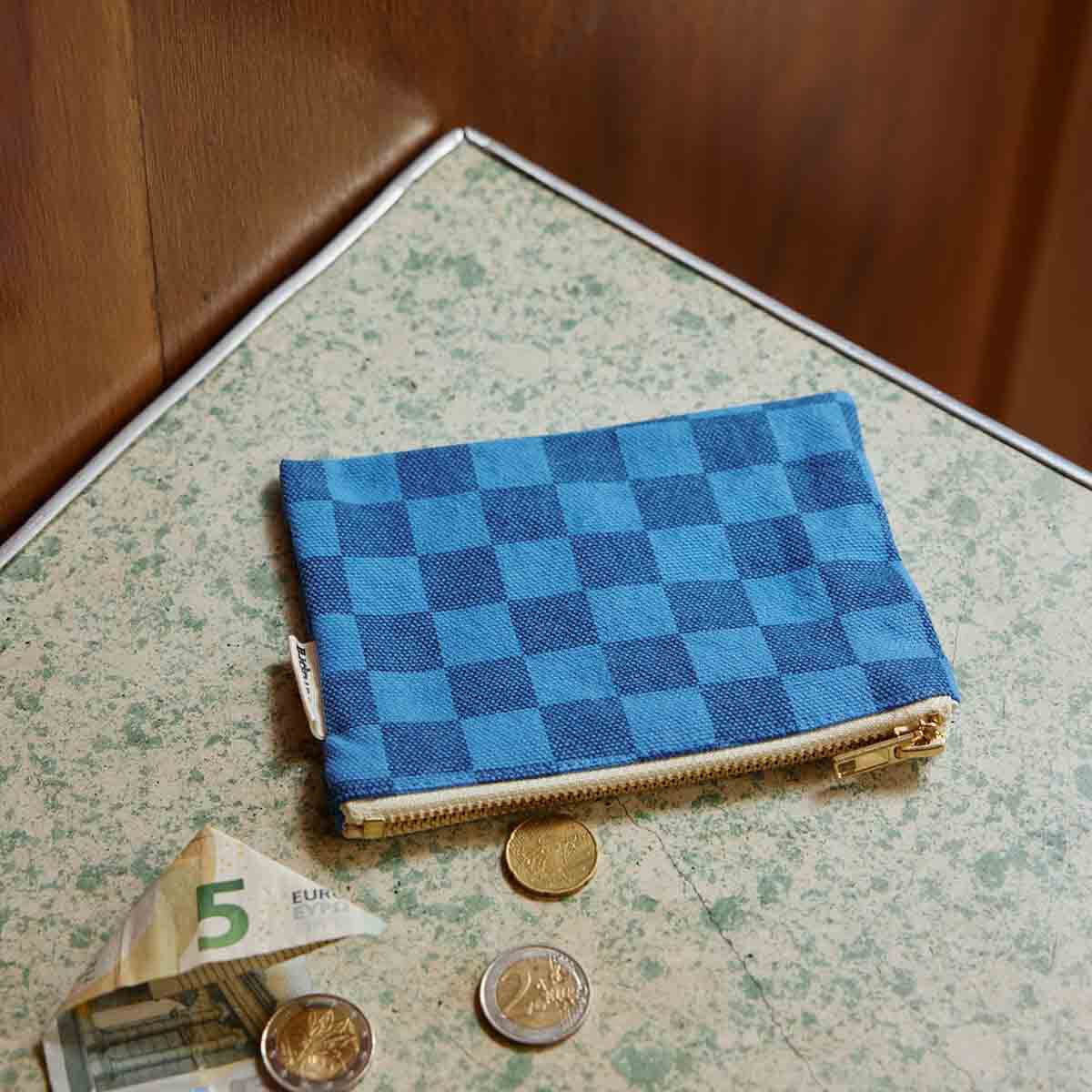 Marie Purse in Greek Blue / Navy Checkerboard by Rose in April