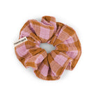 Gingham Scrunchie in Lilac / Caramel by Rose in April