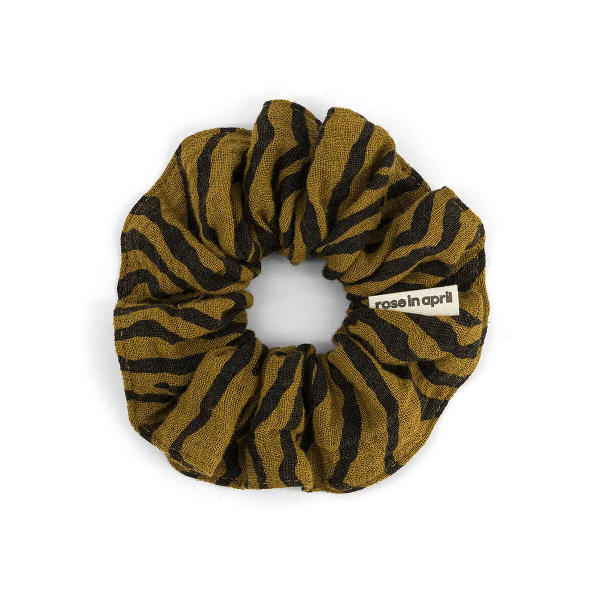 Zebra Scrunchie in Tapenade by Rose in April