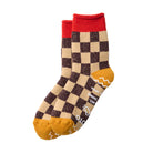 Checkerboard Pile Room Adult Socks in Red / Yellow by RoToTo