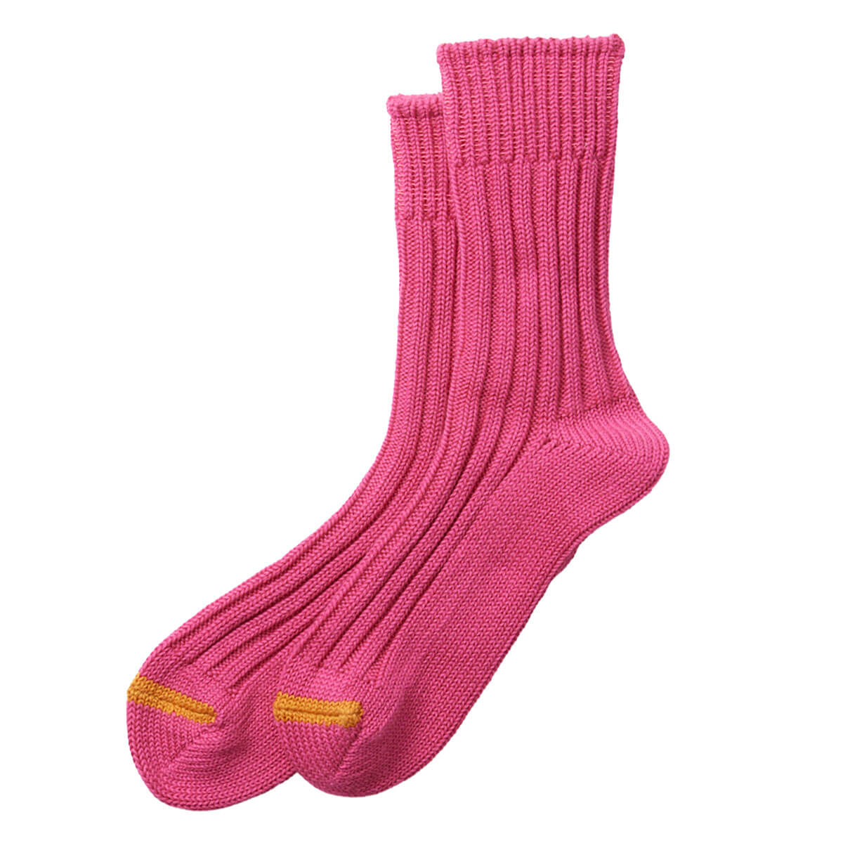 Chunky Ribbed Crew Adult Socks in Dark Pink by RoToTo