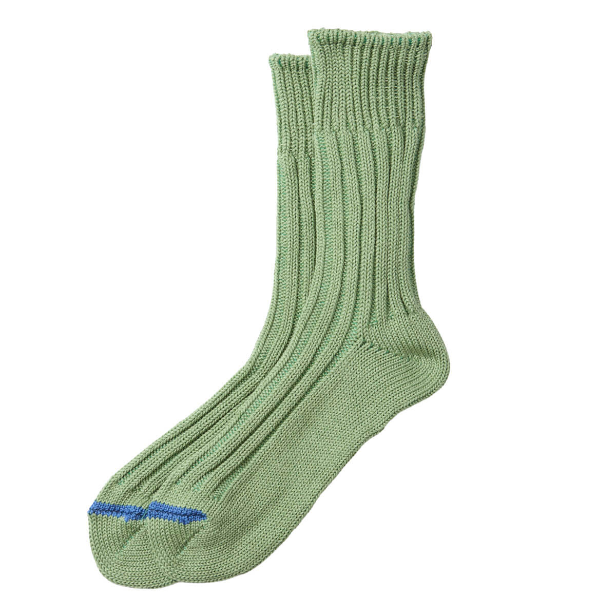 Chunky Ribbed Crew Adult Socks in Light Green by RoToTo