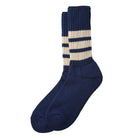 Coarse Ribbed Old School Adult Socks in Dark Navy / Ivory by RoToTo