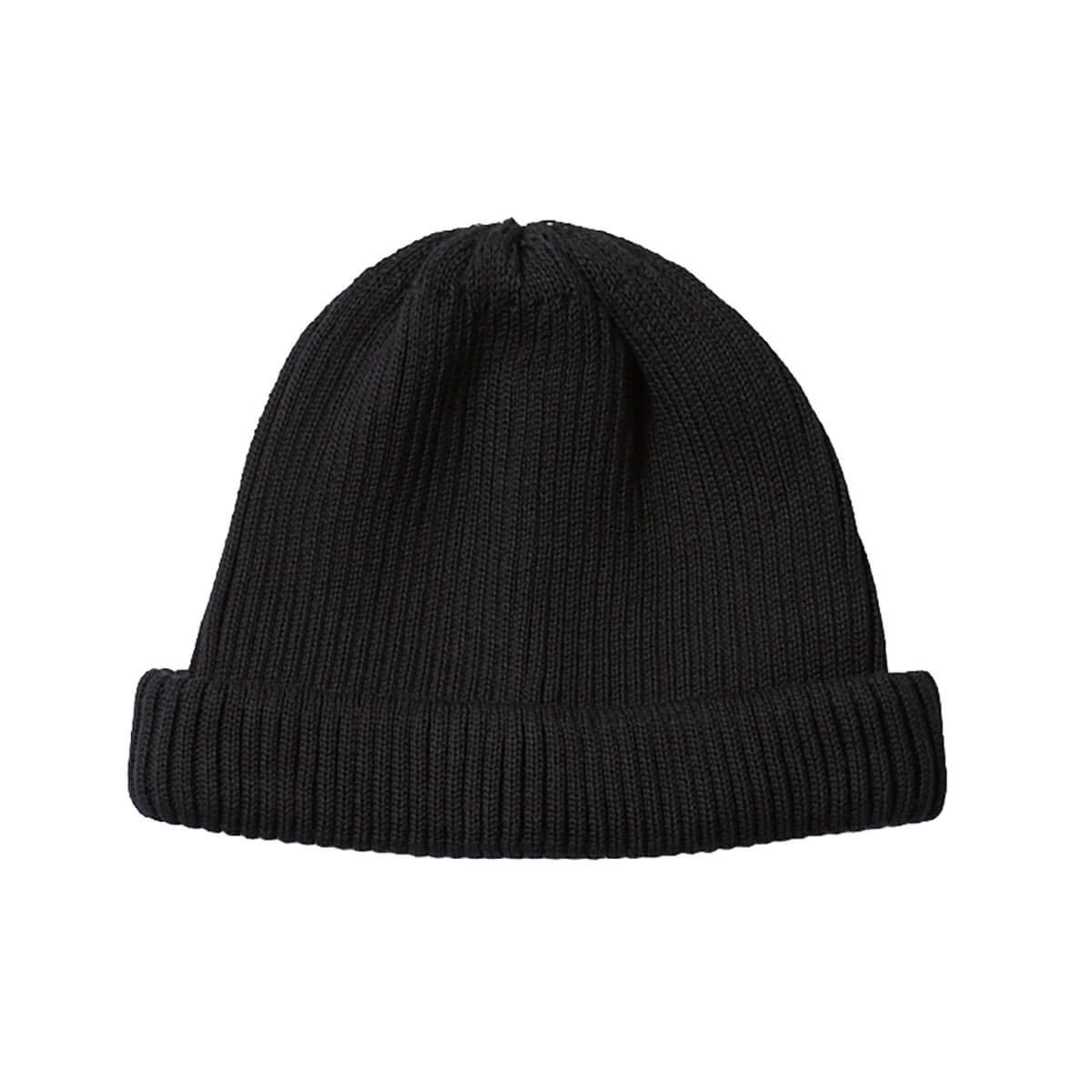 Cotton Roll Up Beanie in Black by RoToTo