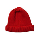 Cotton Roll Up Beanie in Dark Red by RoToTo