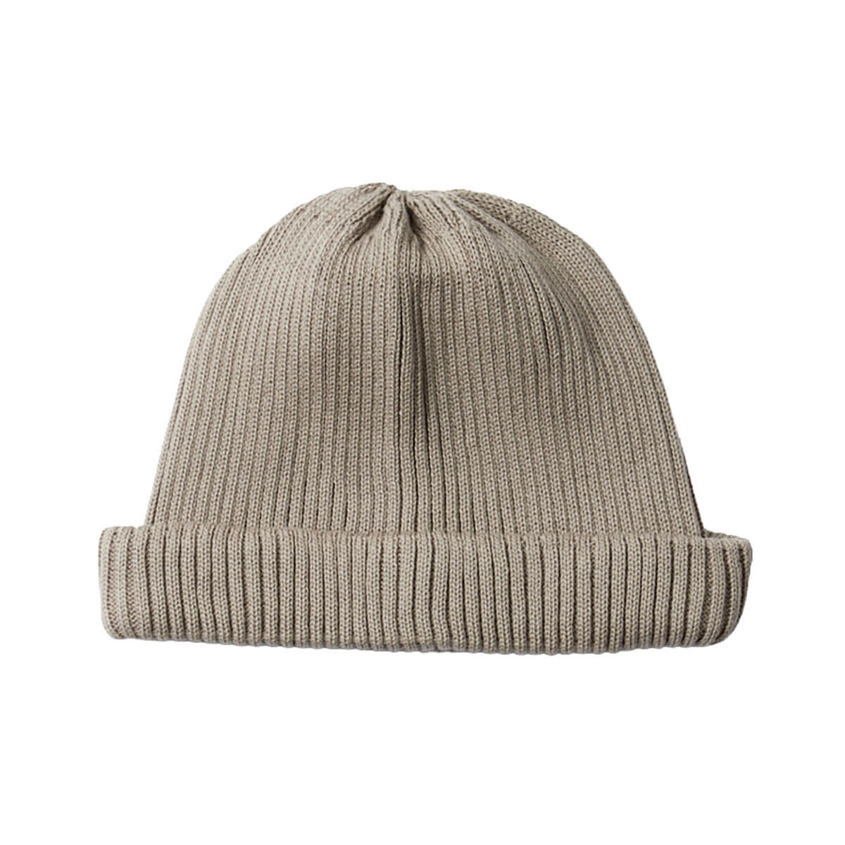 Cotton Roll Up Beanie in Grayge by RoToTo