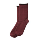 Double Face Cozy Sleeping Adult Socks in Wine / Bordeaux by RoToTo