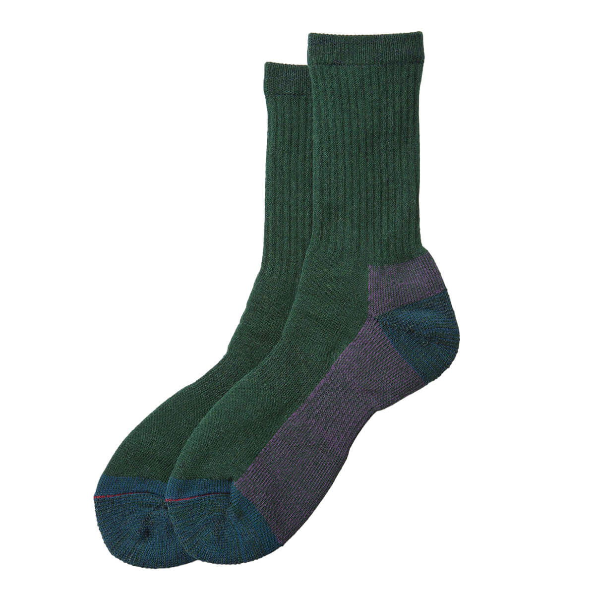 Double Face Merino Pile Adult Socks in Dark Green by RoToTo