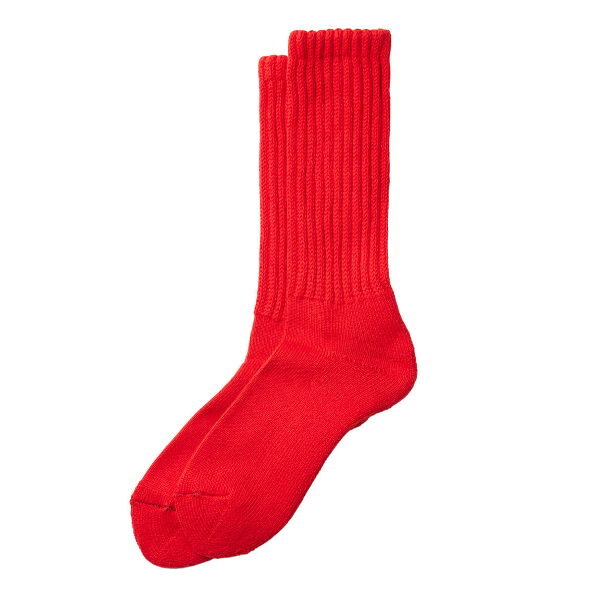 Loose Pile Crew Adult Socks in Red by RoToTo