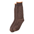 Reversible Pile Adult Socks in Faded Black / Light Orange by RoToTo