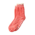 Shaggy Pile Double Face Room Adult Socks in Red by RoToTo