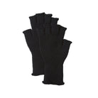 Washable Merino Knit Fingerless Gloves in Black by RoToTo
