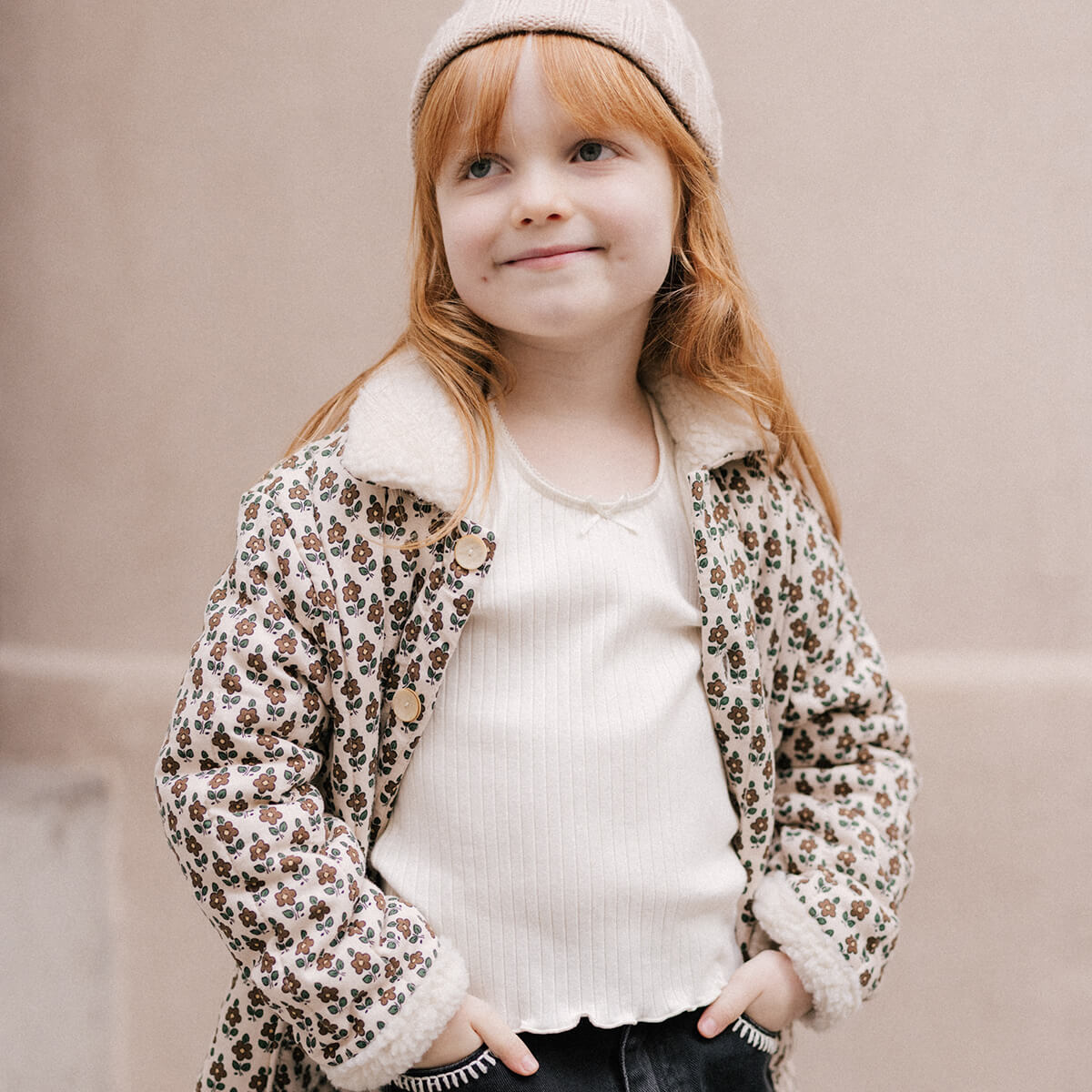 Quilted Coat in Harvest Floral by Rylee & Cru – Junior Edition