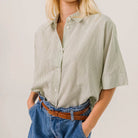 Ines Combava Shirt in Green by Sacrécoeur