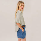 Ines Combava Shirt in Green by Sacrécoeur