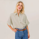 Ines Combava Shirt in Green by Sacrécoeur
