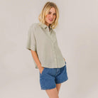 Ines Combava Shirt in Green by Sacrécoeur
