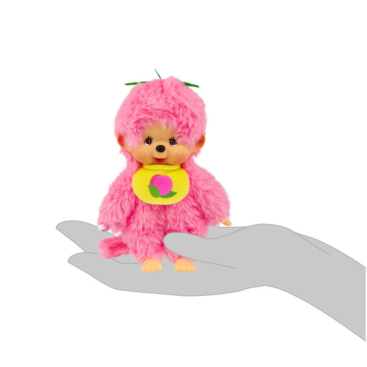 Monchhichi Peach Pink Fruit Plush Doll by Sekiguchi – Junior Edition