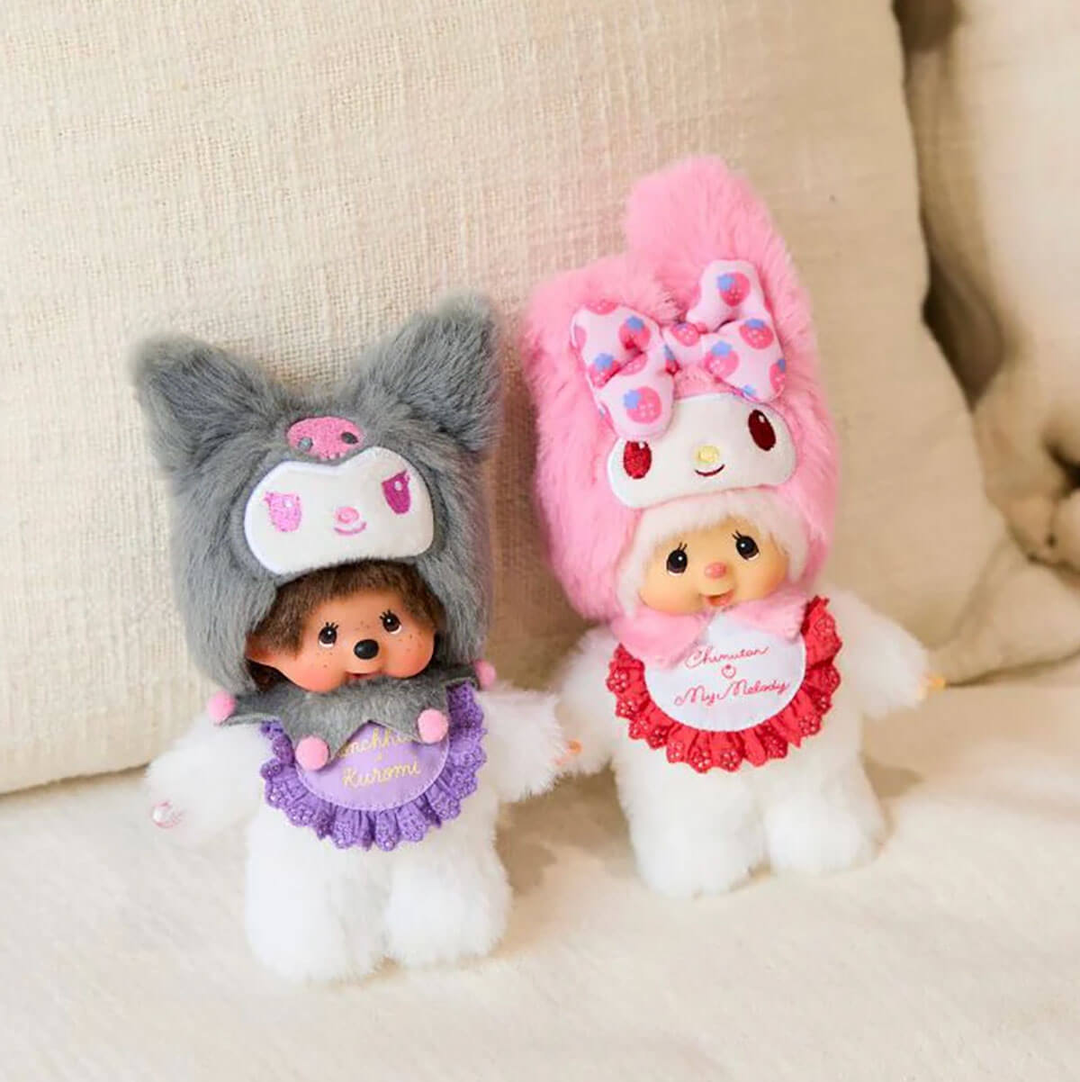 Monchhichi X Kuromi Keychain by Sekiguchi – Junior Edition