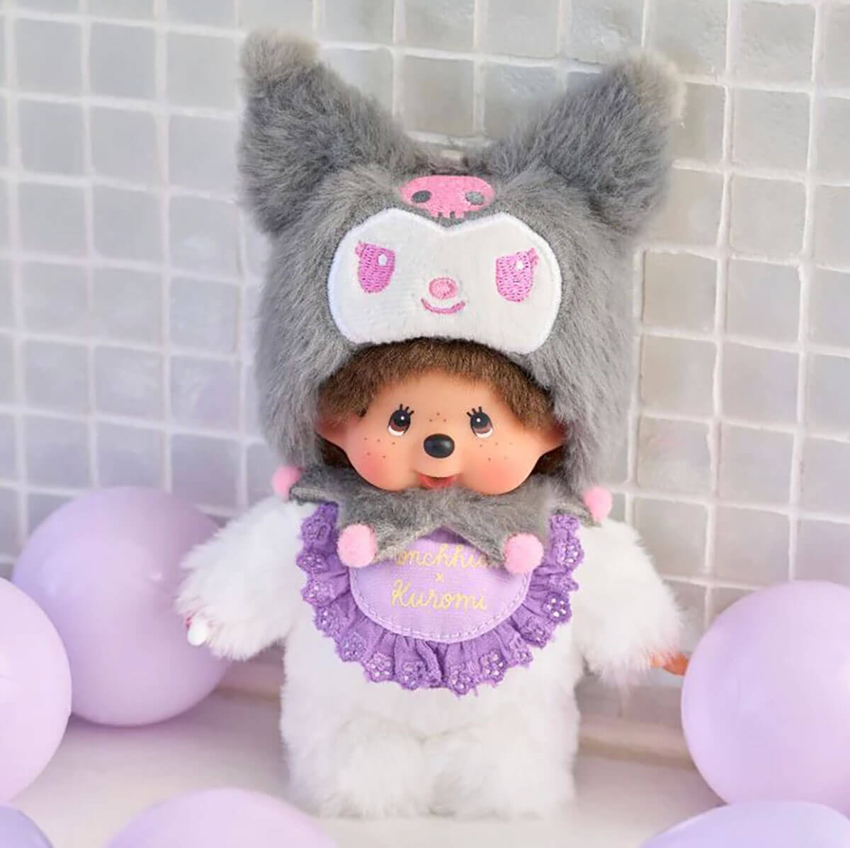 Monchhichi X Kuromi Keychain by Sekiguchi – Junior Edition