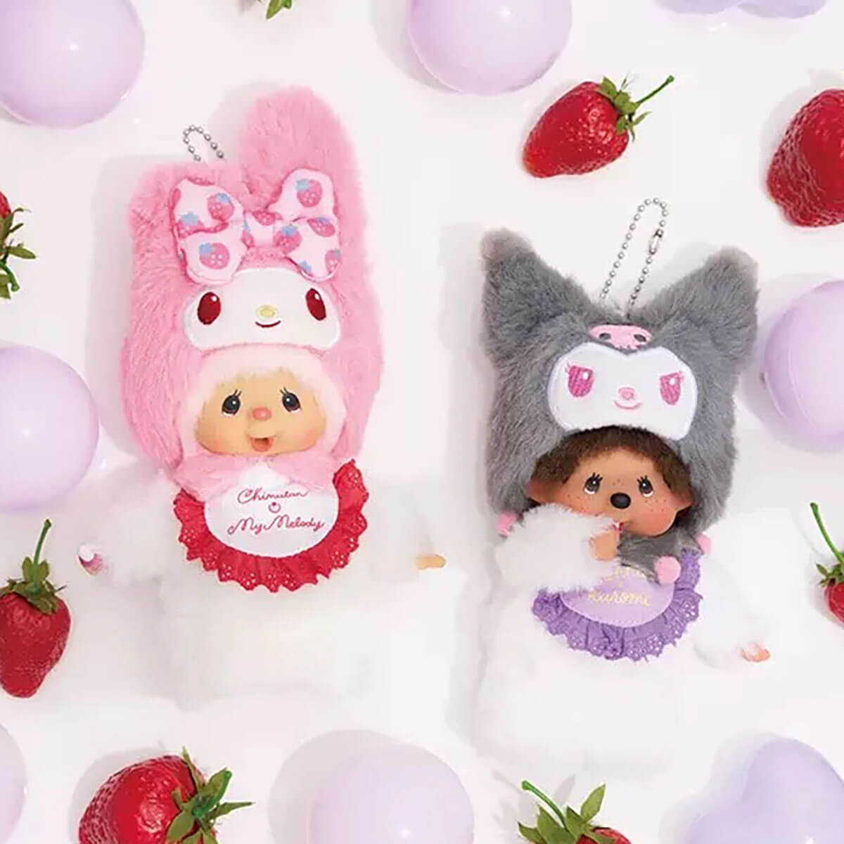 Monchhichi X My Melody Keychain by Sekiguchi – Junior Edition