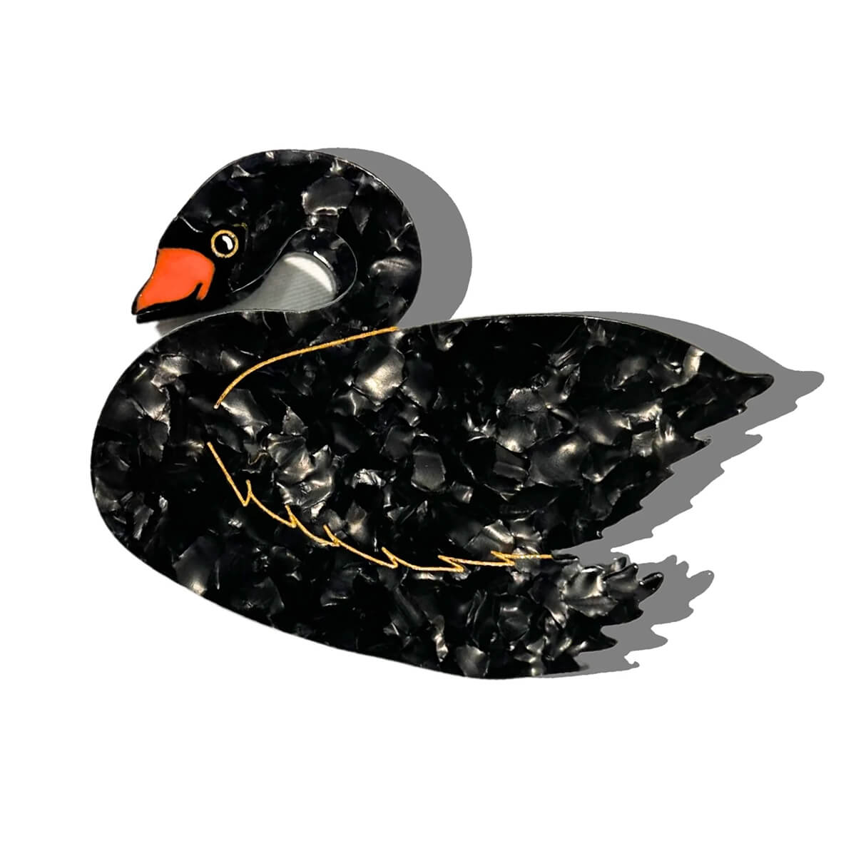 Black Swan Hair Claw by Solar Eclipse – Junior Edition
