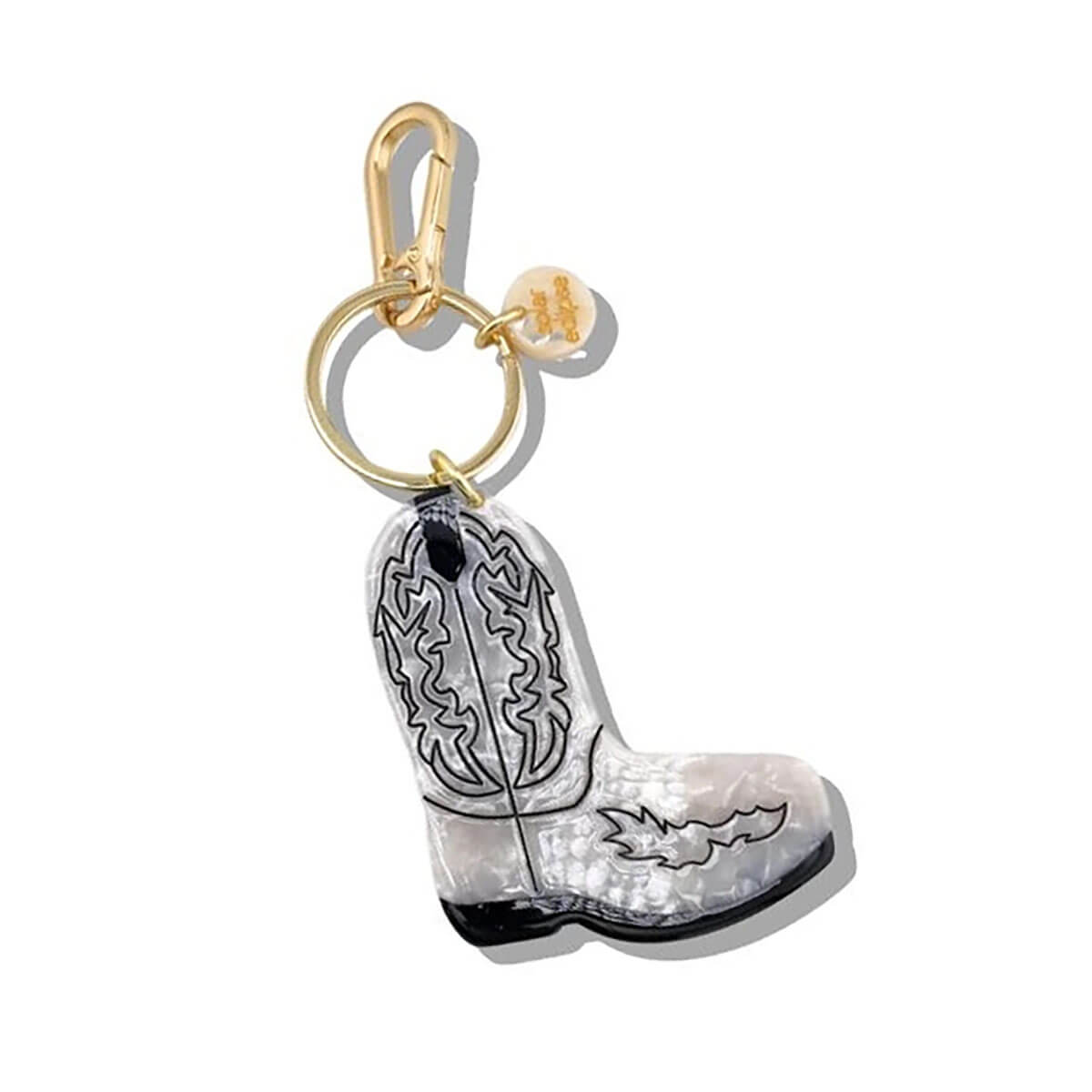 Cowboy Boot Bag Charm in White by Solar Eclipse