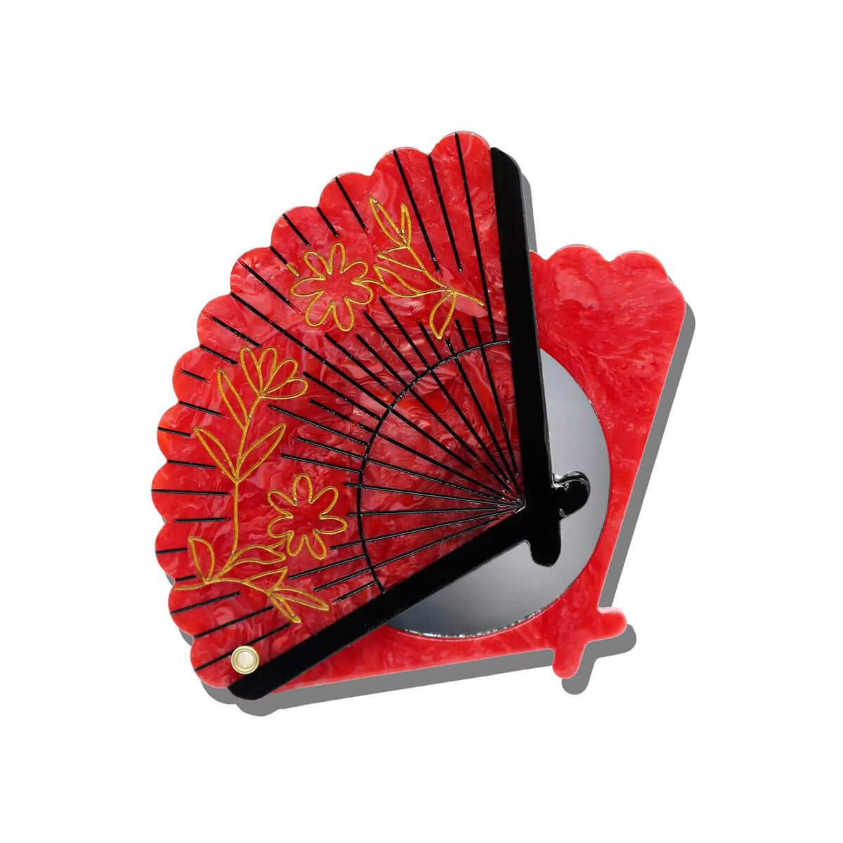 Vintage Fan Compact Mirror by Solar Eclipse