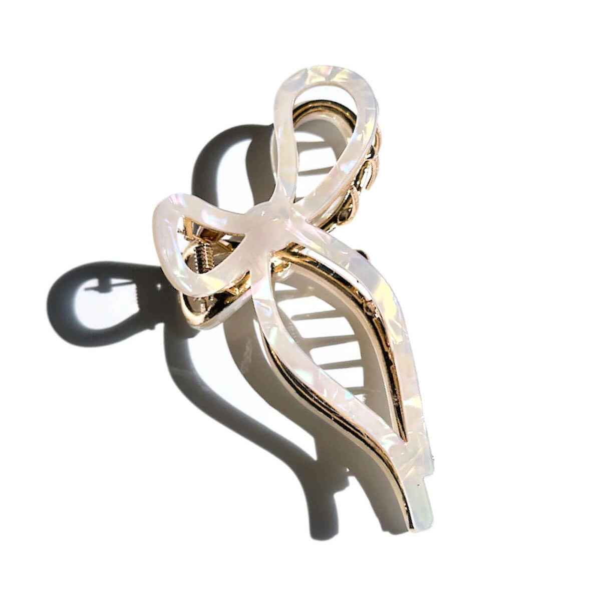 Ballet Bow Hair Claw in Pearl by Solar Eclipse