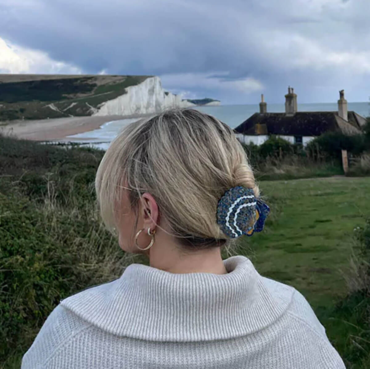 Seashell Hair Claw in Oyster Blue by Solar Eclipse