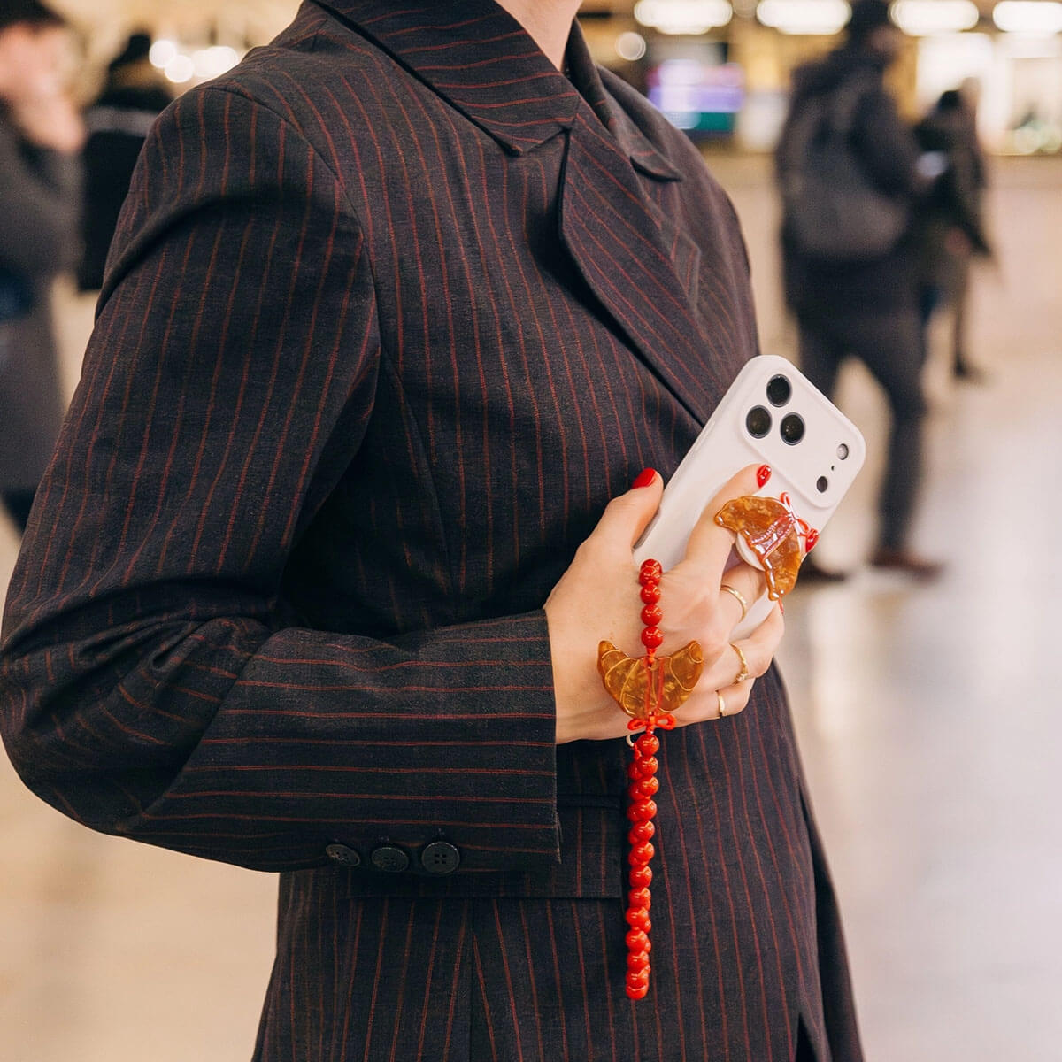 Bow Croissant Phone Grip Charm by Solar Eclipse