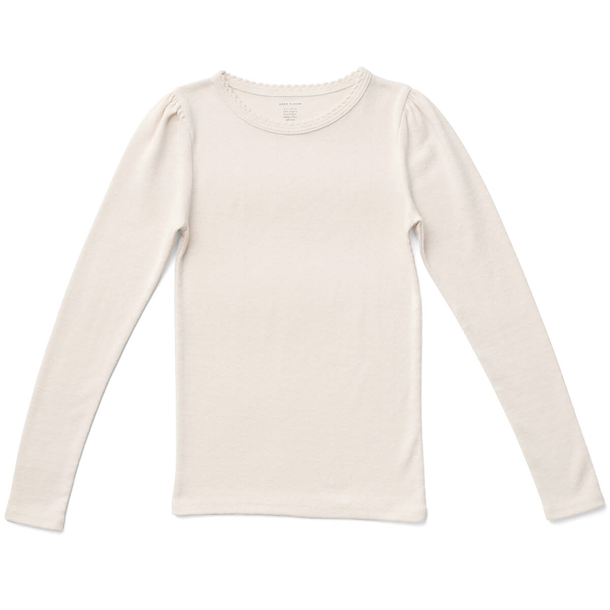 Long Sleeve Pouf Tee in Milk by Soor Ploom - Last One In Stock