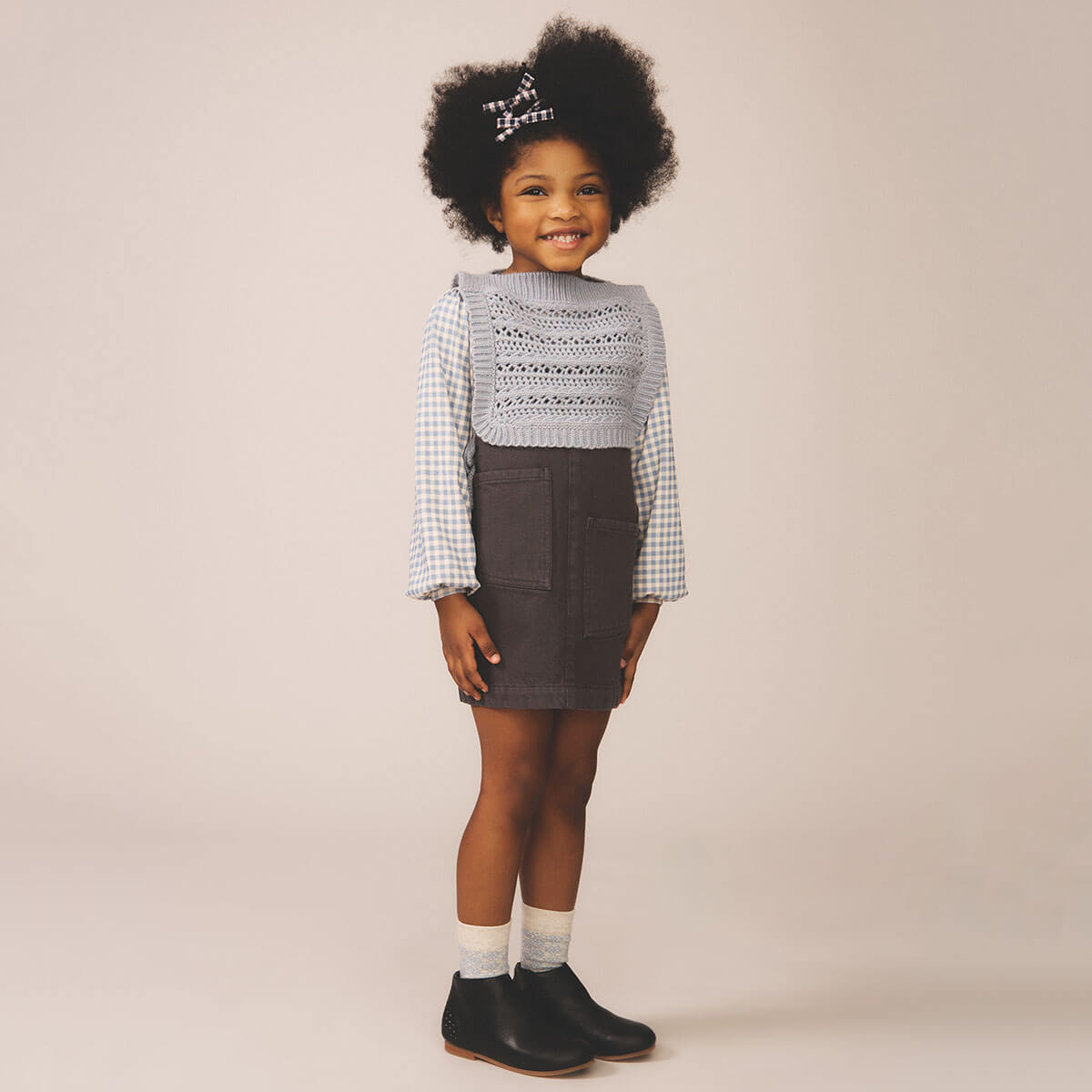 Delia Pinafore in Dusk | Soor Ploom – Junior Edition