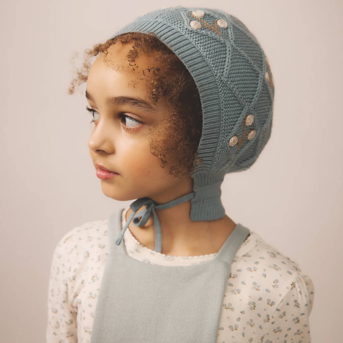 Pouf Tee in Calico Print Pointelle Oasis by Soor Ploom - Last Ones