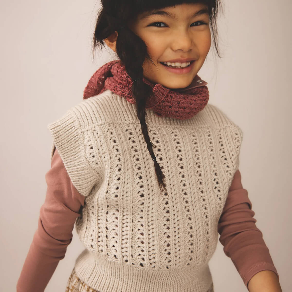 Snap Turtleneck in Cherry by Soor Ploom – Junior Edition