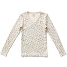 Crossover Tee in Calico Print / Powder by Soor Ploom