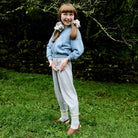 Harem Pants in Gingham Print / Powder by Soor Ploom