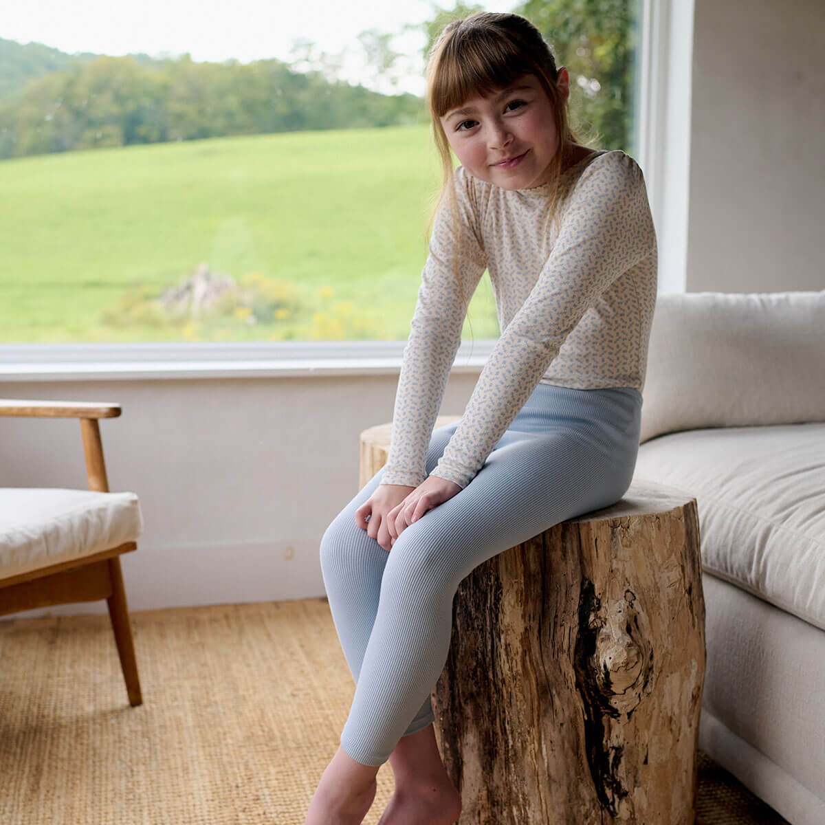 Pouf Tee in Cross Stitch Print / Talc by Soor Ploom