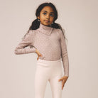 Pouf Turtleneck in Calico Print / Pigeon by Soor Ploom