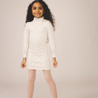 Pouf Turtleneck Dress in Calico Print / Powder by Soor Ploom