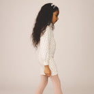 Pouf Turtleneck Dress in Calico Print / Powder by Soor Ploom