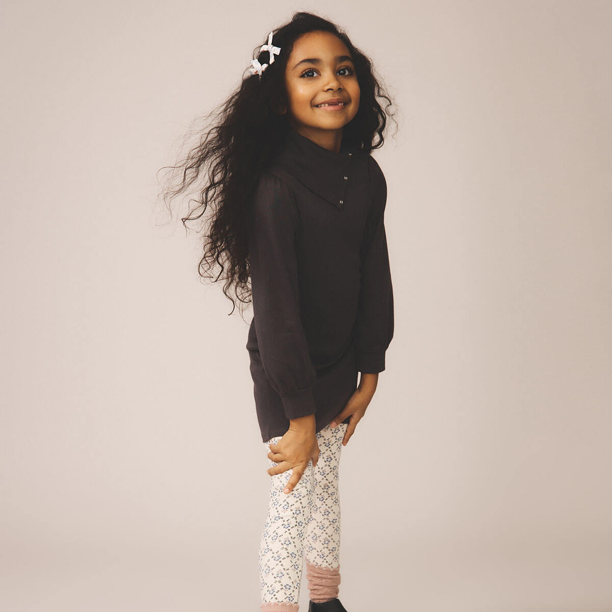 Pouf Turtleneck Dress in Dusk by Soor Ploom