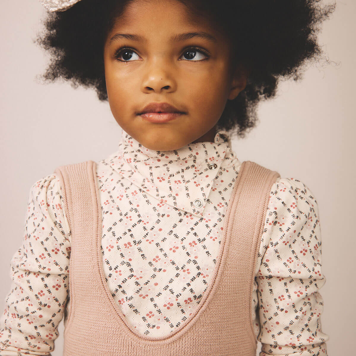 Pouf Turtleneck in Trellis Print / Ladybird by Soor Ploom