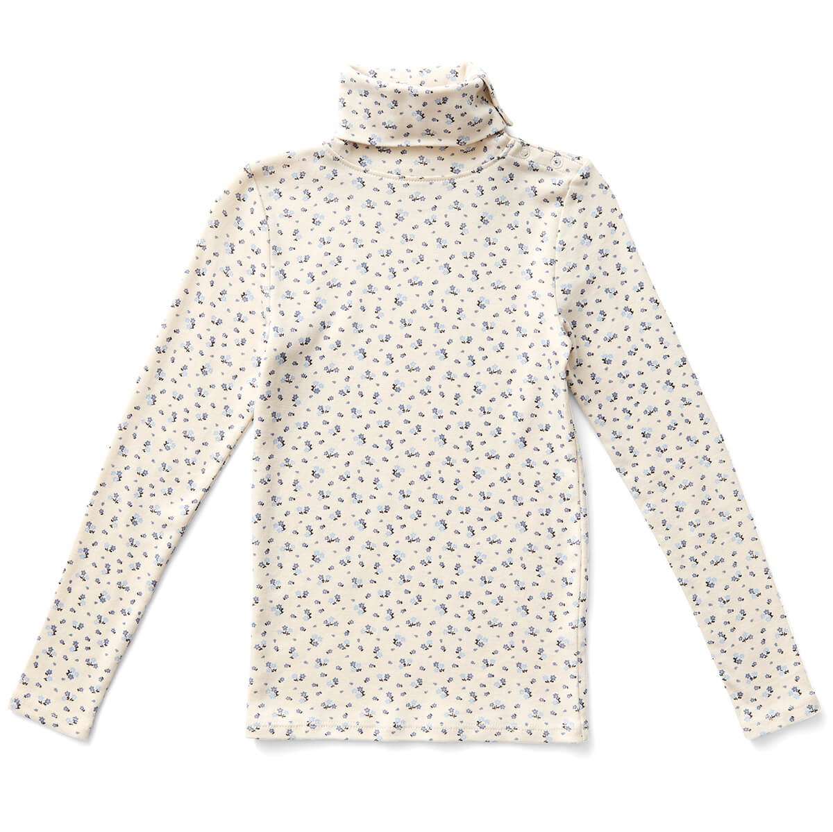 Snap Turtleneck in Calico Print / Powder by Soor Ploom