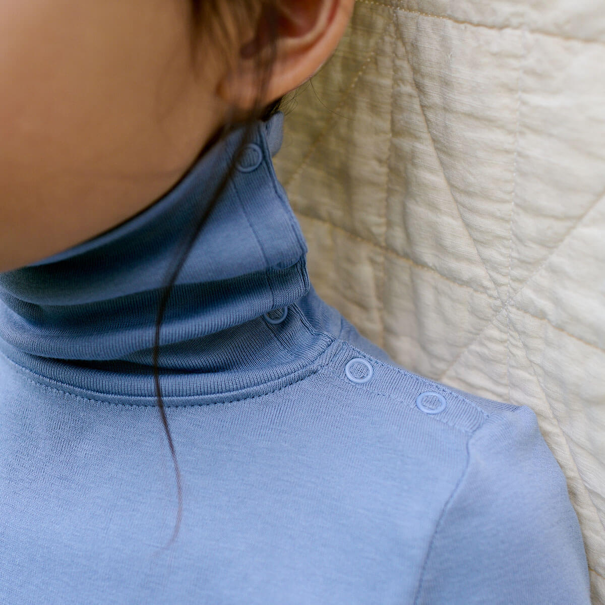 Snap Turtleneck in Powder by Soor Ploom