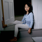 Crossover Tee in Talc Pointelle by Soor Ploom