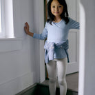 Stretch Legging in Cross Stitch Print / Talc by Soor Ploom