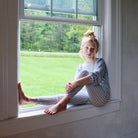 Stretch Legging in Gingham Print / Powder by Soor Ploom