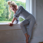 Stretch Legging in Gingham Print / Powder by Soor Ploom